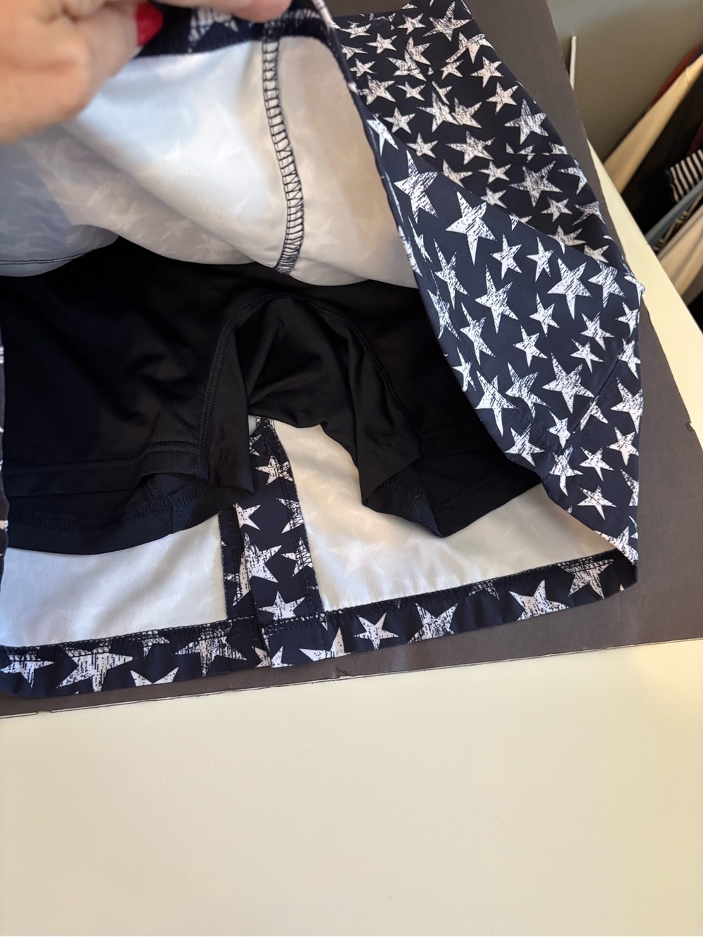 Jofit Dark Navy Mini Skirt with White Star Print - Picture 7 of 12